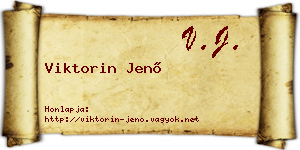 Viktorin Jenő névjegykártya