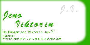 jeno viktorin business card